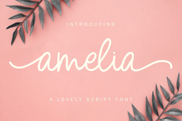 Amelia Script字体 4