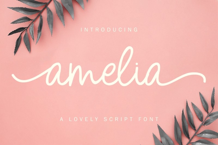 Amelia Script字体 6