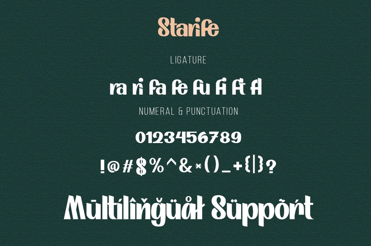 Starife字体 9