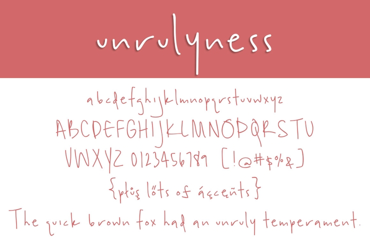 unrulyness字体 3