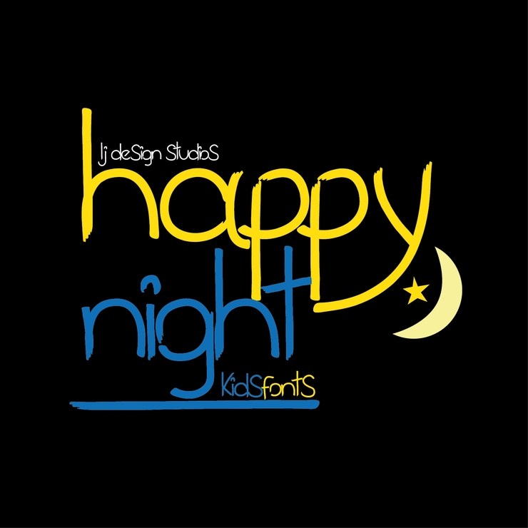 happy night字体 1