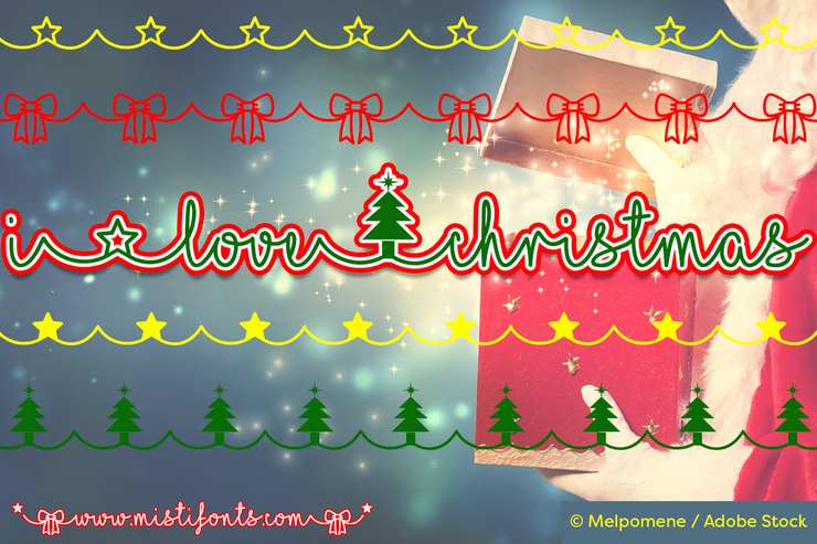 I Love Christmas字体 1