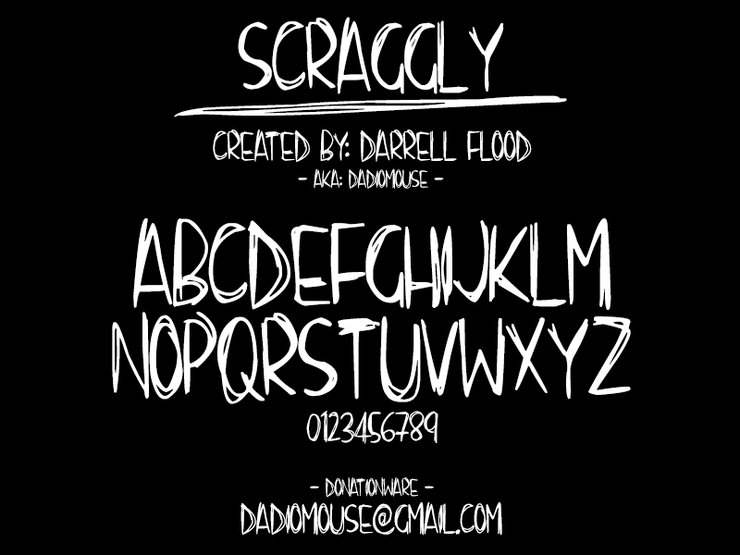Scraggly字体 1