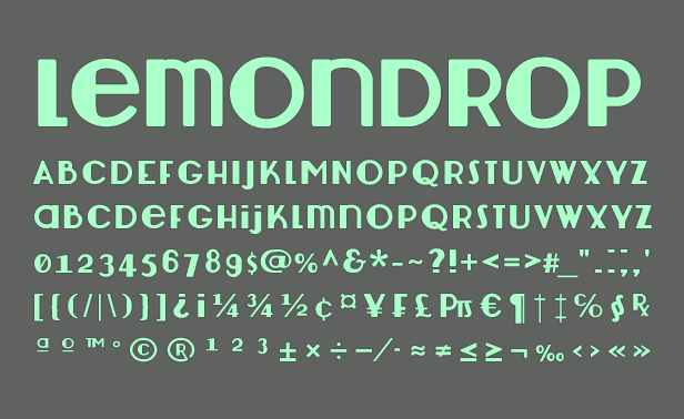 Lemondrop字体 4