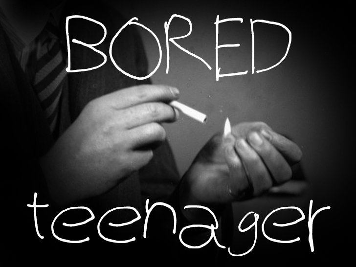 Bored Teenager字体 1