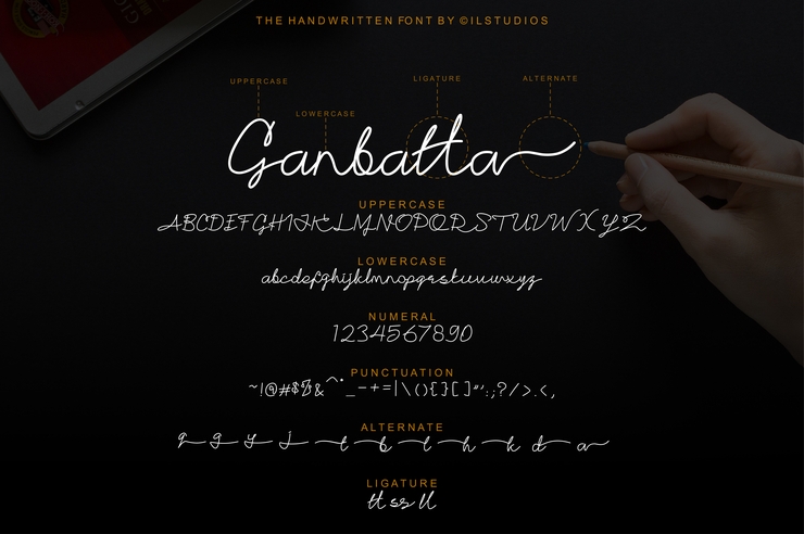 Ganbatta字体 4