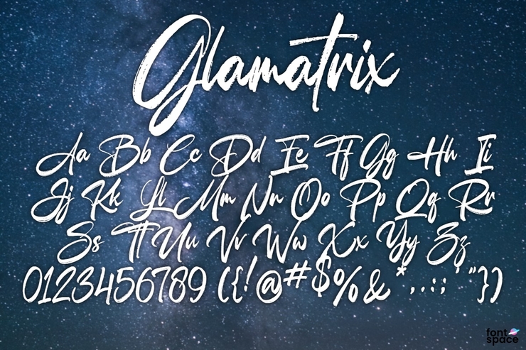 Glamatrix字体 1