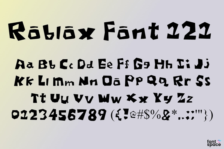 Roblox字体 121字体 1