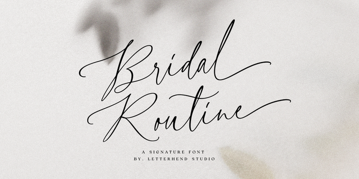 Bridal Routine字体 2