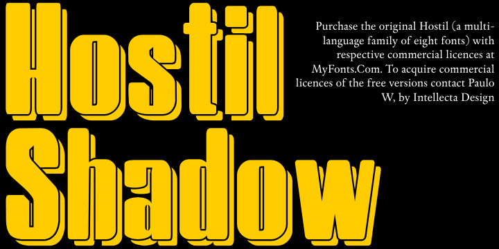 HostilShadow字体 1