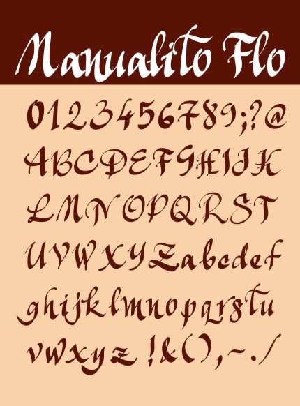 Manualito-Flo字体 2