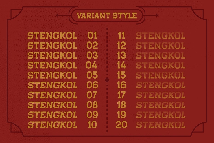 Stengkol 01字体 3