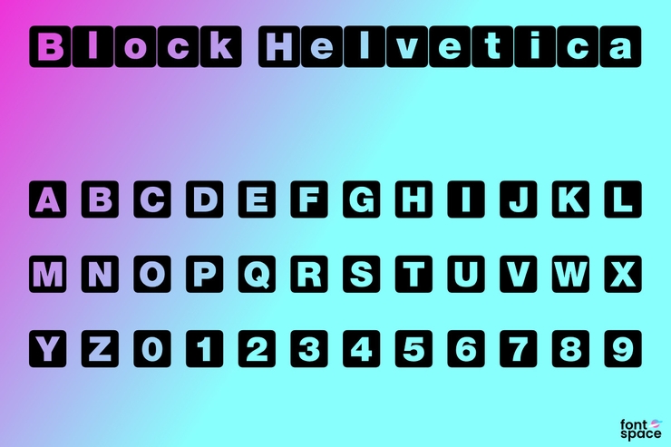 Block Helvetica字体 1