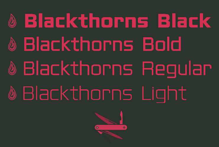 Blackthorns字体 3