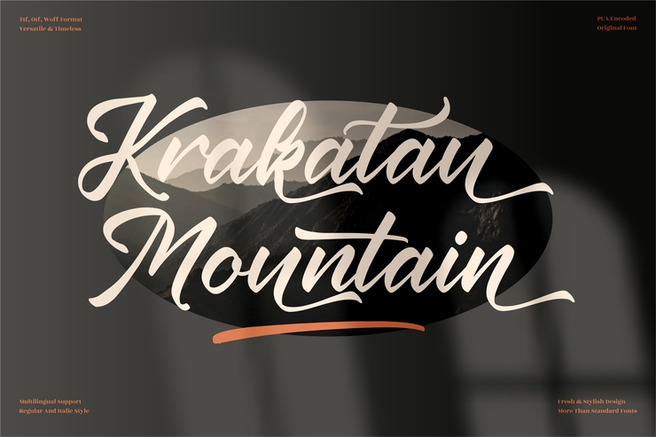 Krakatau Mountain字体 2