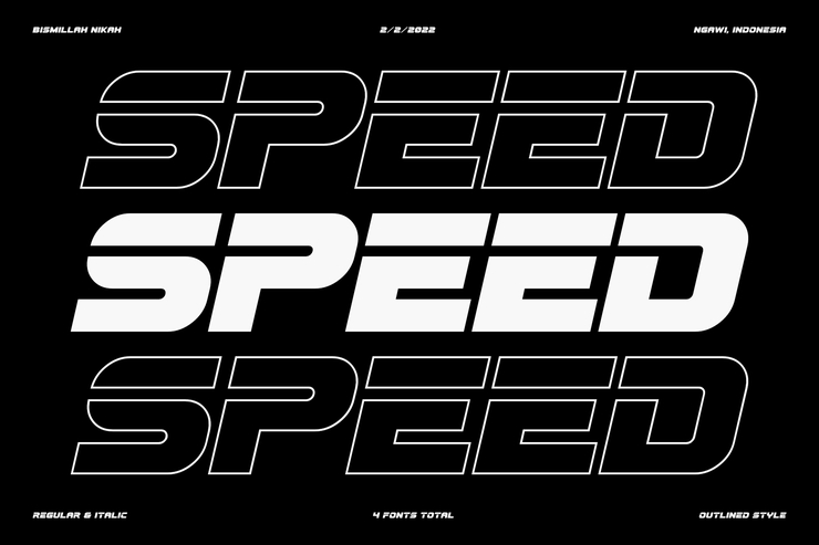 SPEED FEZ italic字体 7