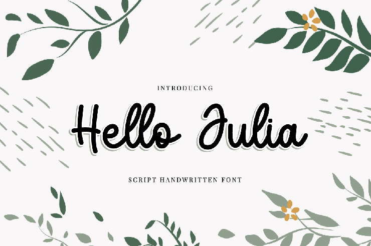 Hello Juliademo字体 2