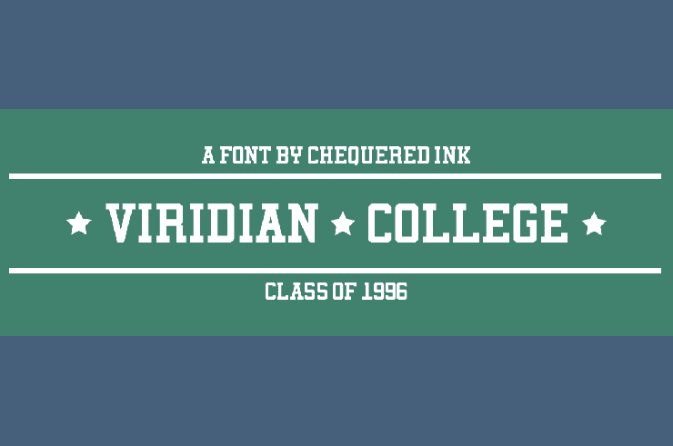 Viridian College字体 1