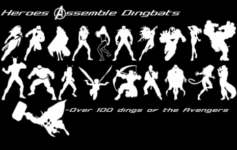 Heroes Assemble Dingbats字体 1