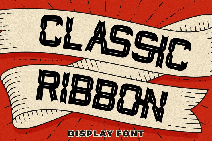 Classic Ribbon字体 1