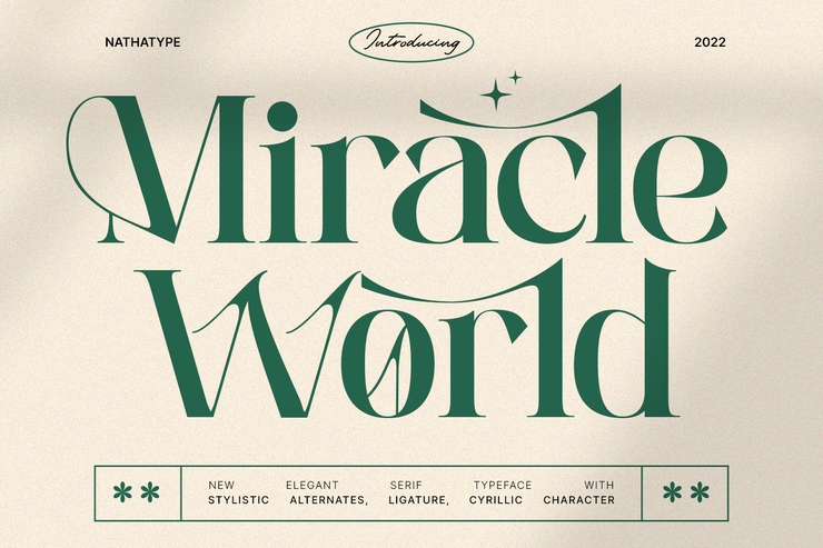 Miracle World字体 3