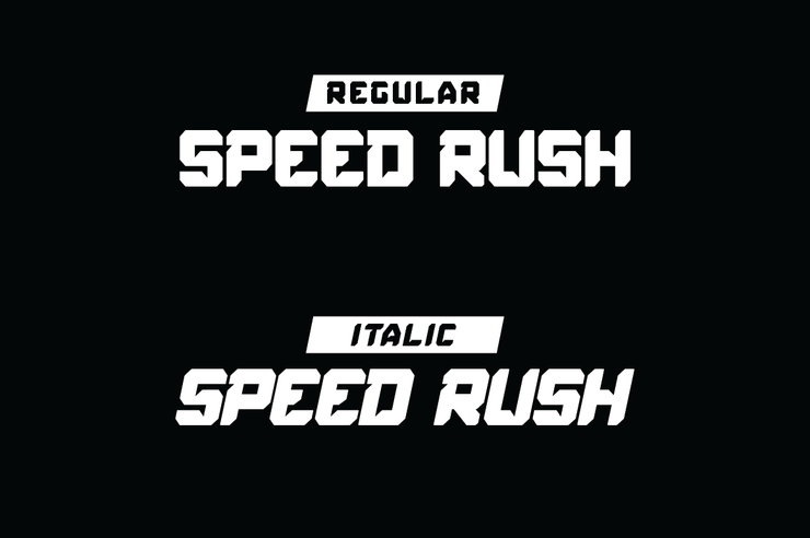 Speed Rush字体 9