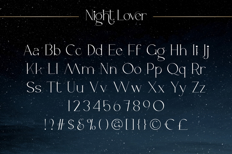 Night Lover字体 10