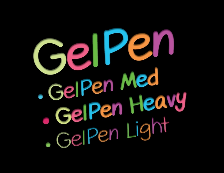 GelPen字体 2