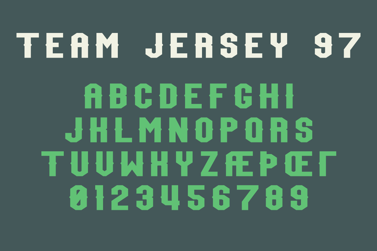 Team Jersey 97字体 1