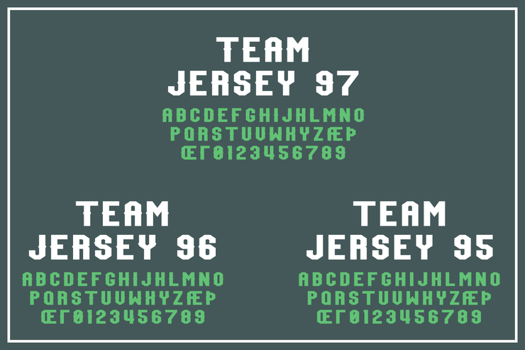 Team Jersey 97字体 2