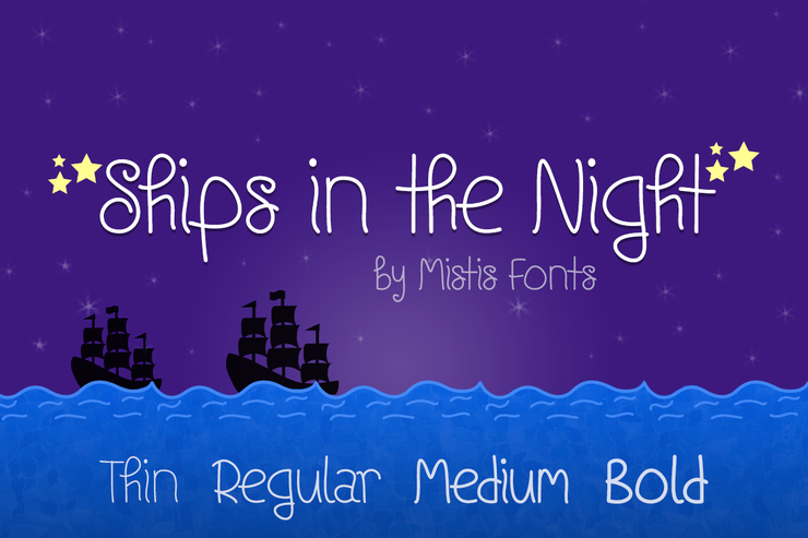 Ships In The Night字体 4