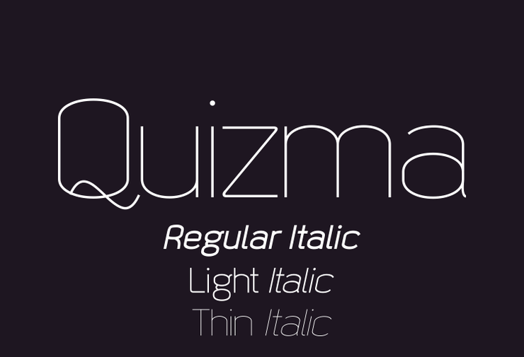 Quizma字体 1