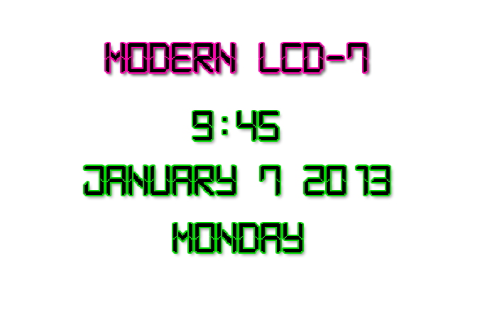 Modern LCD-7字体 1