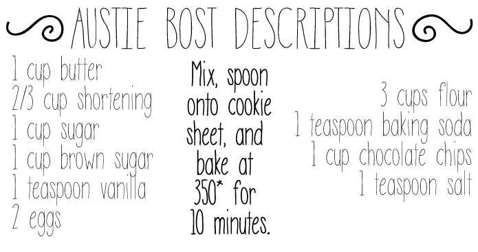 Austie Bost Descriptions字体 6