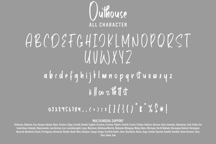 Outhouse字体 8