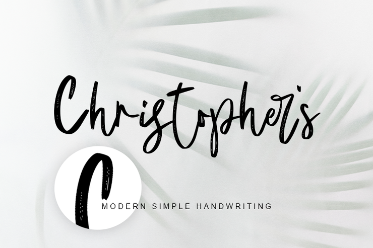 Christopher 's handwriting字体 5