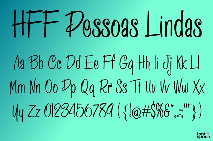 HFF Pessoas Lindas字体 1