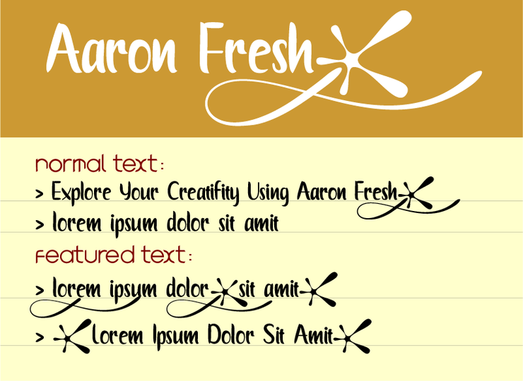 Aaron Fresh字体 1
