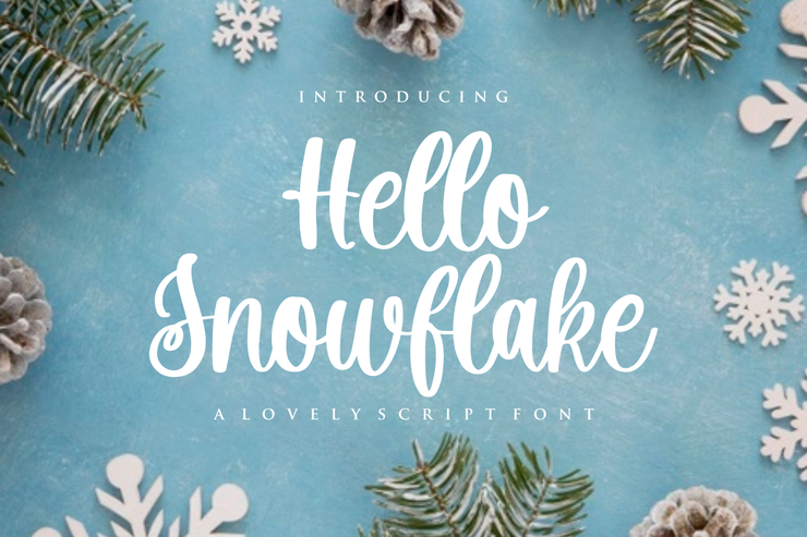 Hello Snowflake字体 1