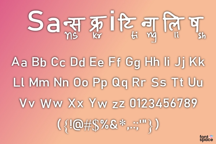 Sanskritinglish字体 1