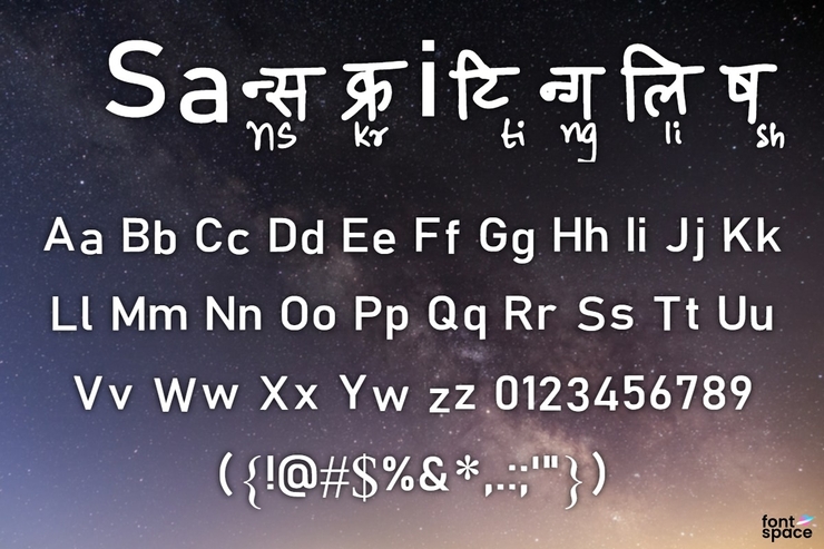 Sanskritinglish字体 2