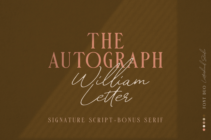 William Letter Signature字体 1