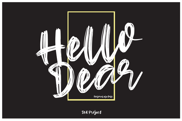 Hello Dear字体 1