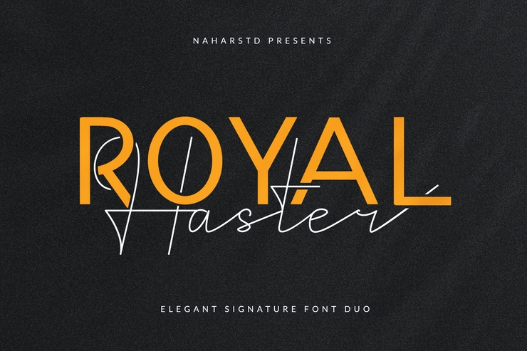 Royal Haster Monoline字体 8