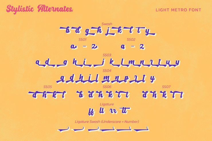 Light Metro字体 1