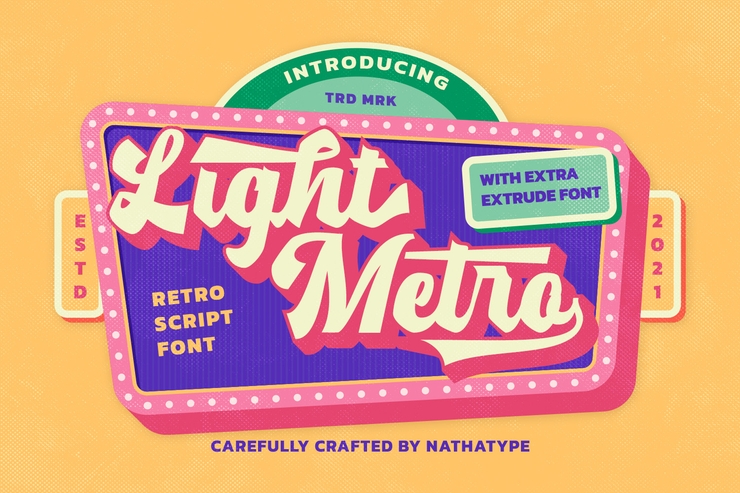 Light Metro字体 2