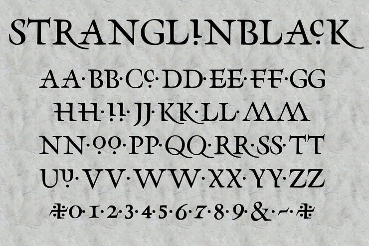 Stranglinblack字体 1