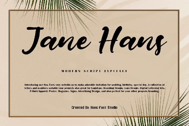 Jane Hans字体 1