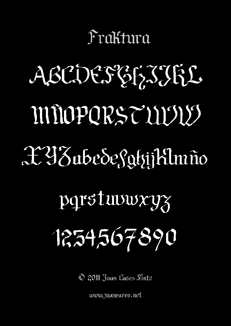 Fraktura字体 2