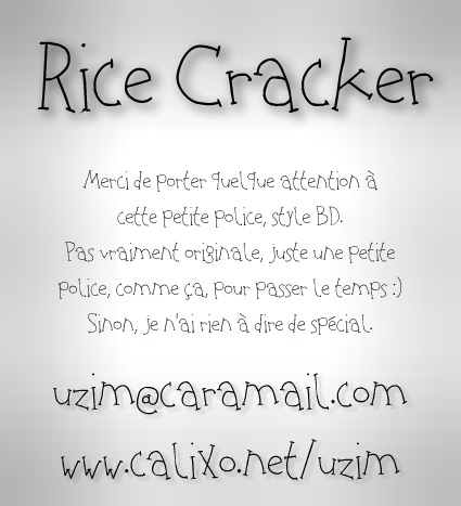 Rice Cracker字体 1